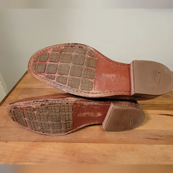 Mens Cole Haan Cognac Leather Loafers Size 13M - Picture 2 of 2